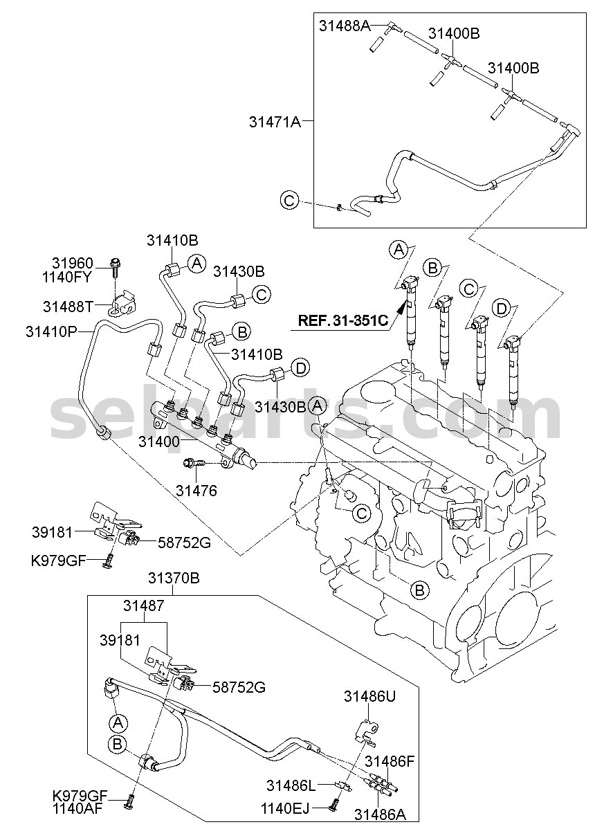Genuine MIRROR ASSY-OUTSIDE RR VIEW,LH for Kia K5 #87610L2060KLG