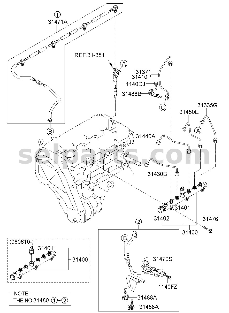 Genuine TUBE-FUEL for Hyundai Grand Starex #314104A511
