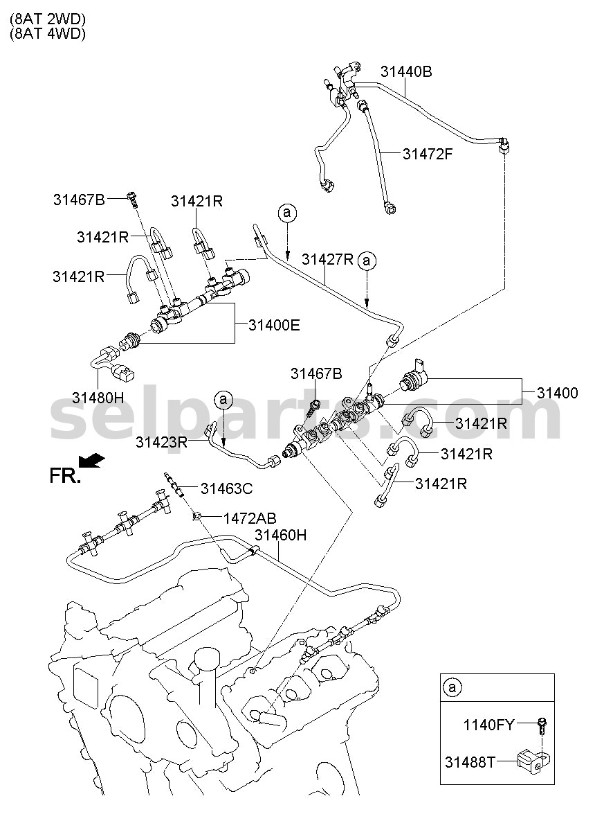 Genuine FUNCTION BLOCK & HOSE ASSY for Kia MOHAVE 16 (2016-2019) #314303A602