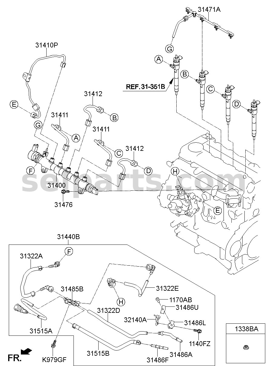 Genuine MIRROR ASSY-OUTSIDE RR VIEW,RH for Kia K5 #87620L2020B4U