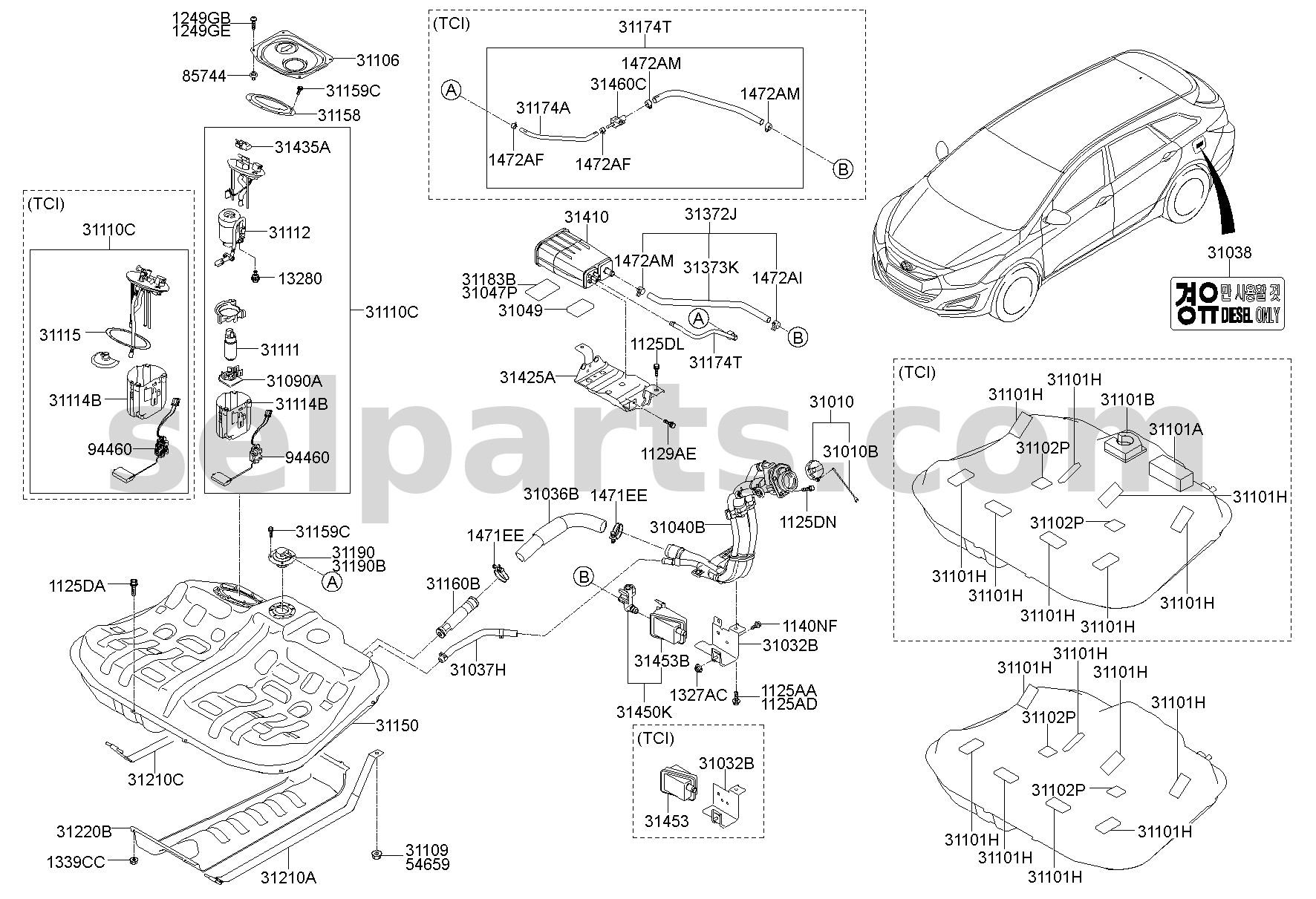 Genuine MIRROR ASSY-OUTSIDE RR VIEW,RH for Kia K5 #87620L2020SWP