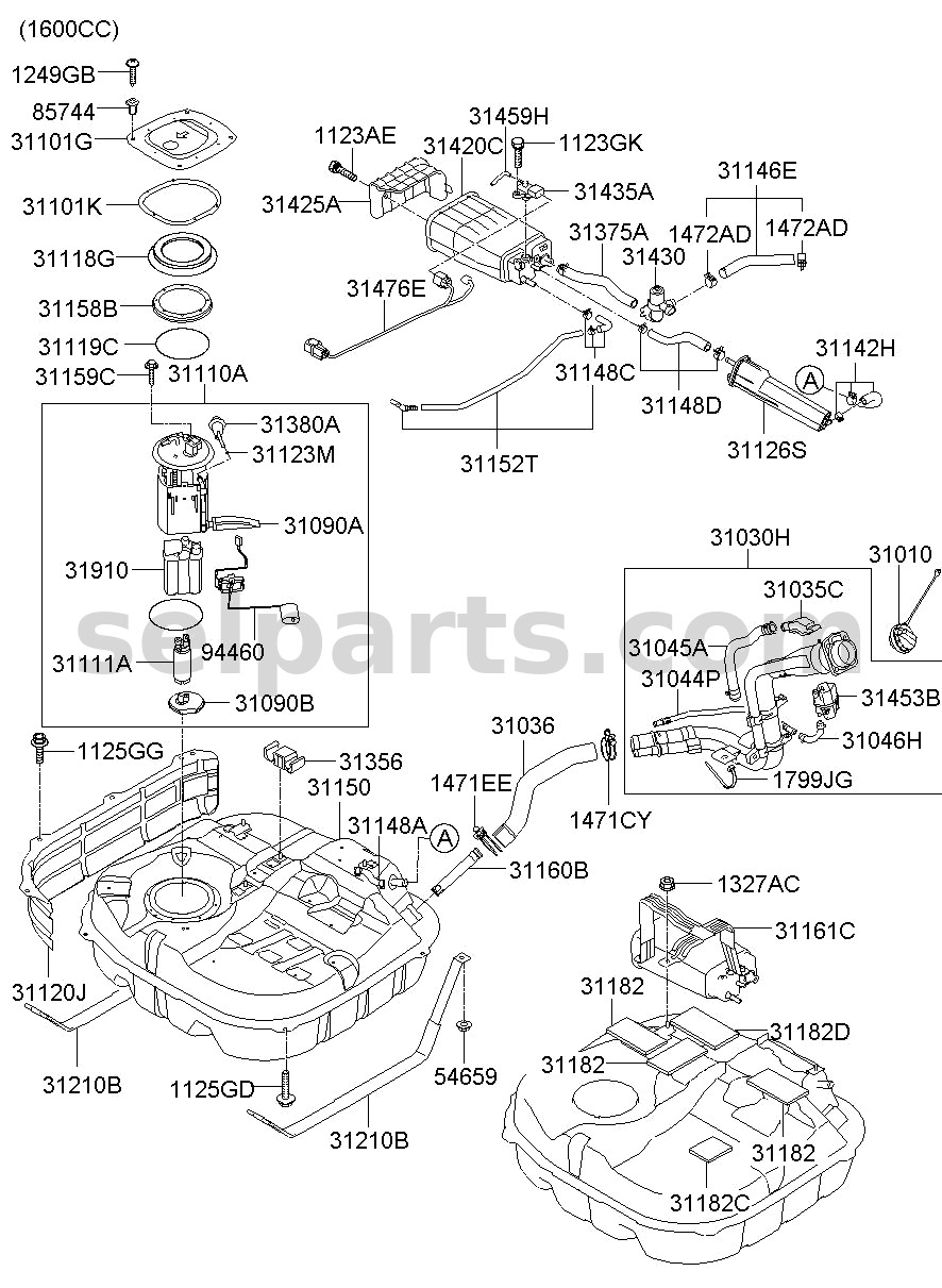 Genuine MIRROR ASSY-OUTSIDE RR VIEW,RH for Kia K5 #87620L2060B4U
