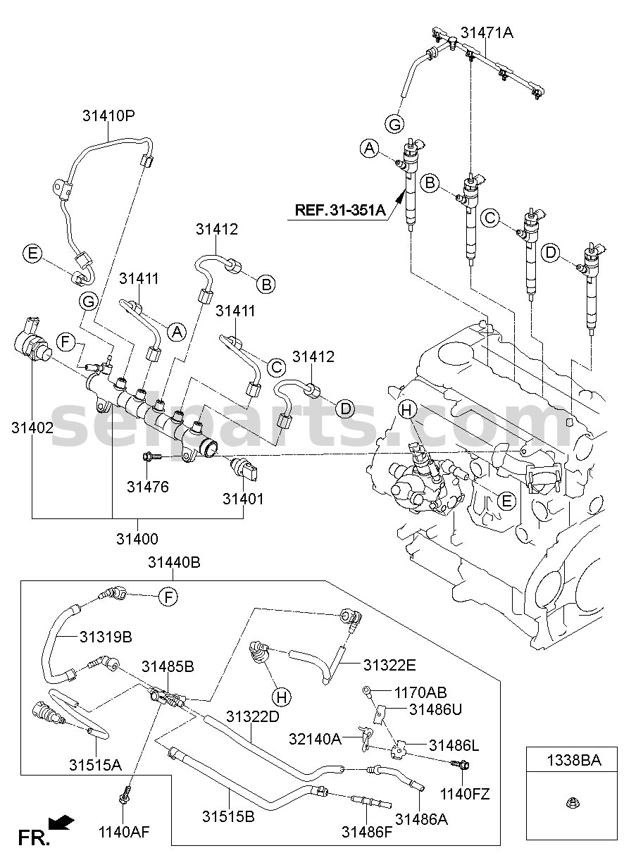 Genuine MIRROR ASSY-OUTSIDE RR VIEW,RH for Kia K5 #87620L2070DU3