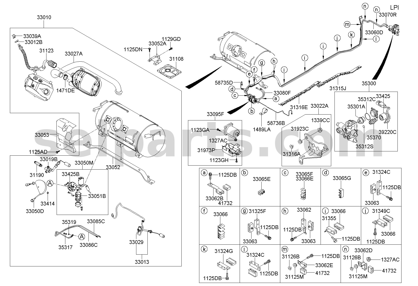 Genuine LAMP ASSY-REAR COMB OUTSIDE,RH for Kia K5 #92402L2100