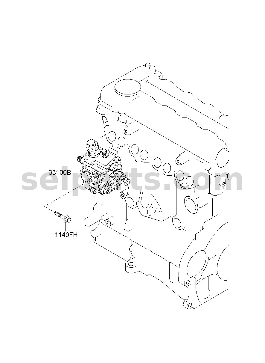 Genuine PUMP ASSY-HIGH PRESSURE for Hyundai Grand Starex #331004A410