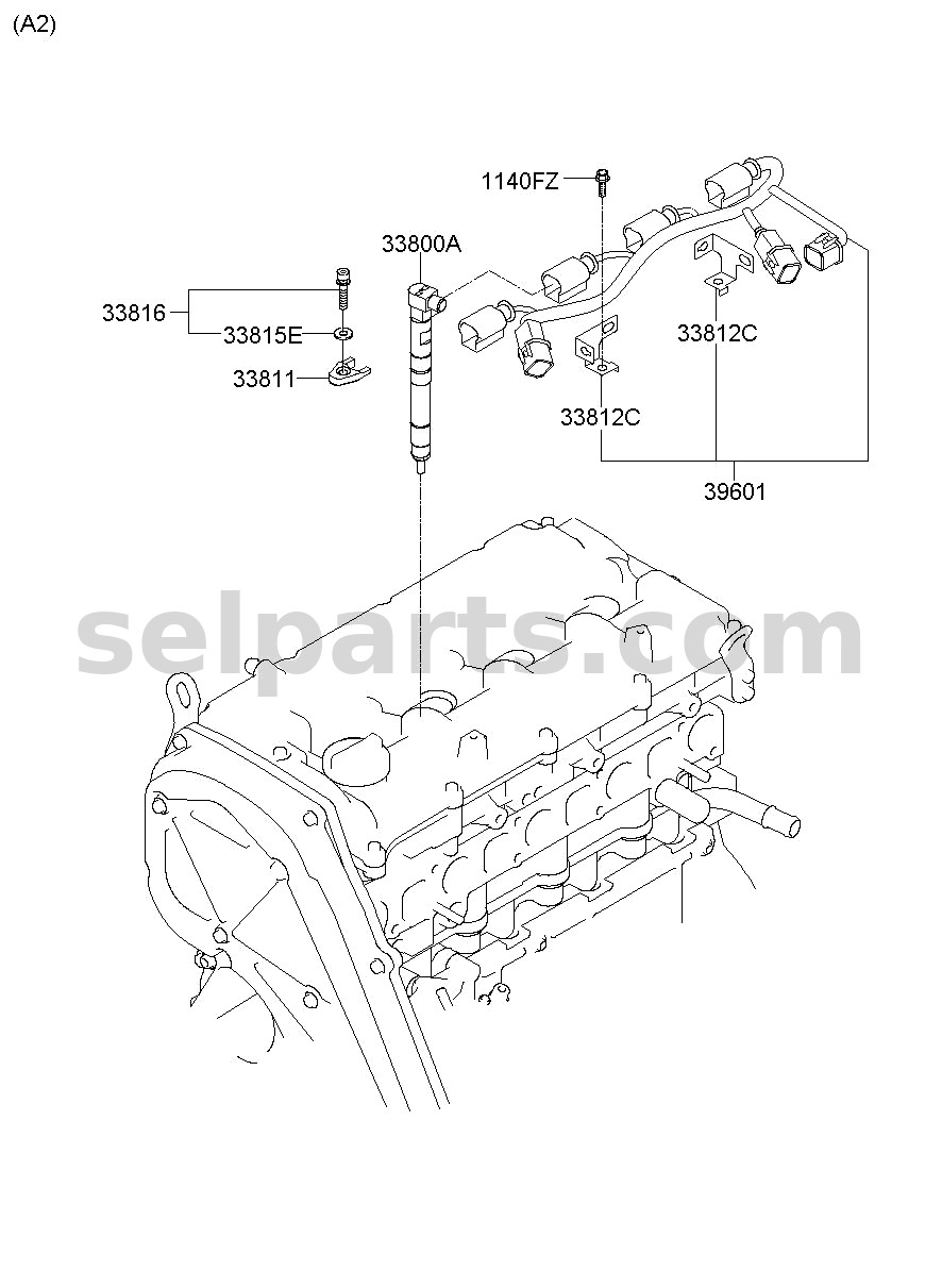 Genuine WIRING ASSY-INJECTOR for Hyundai Grand Starex #338104A701