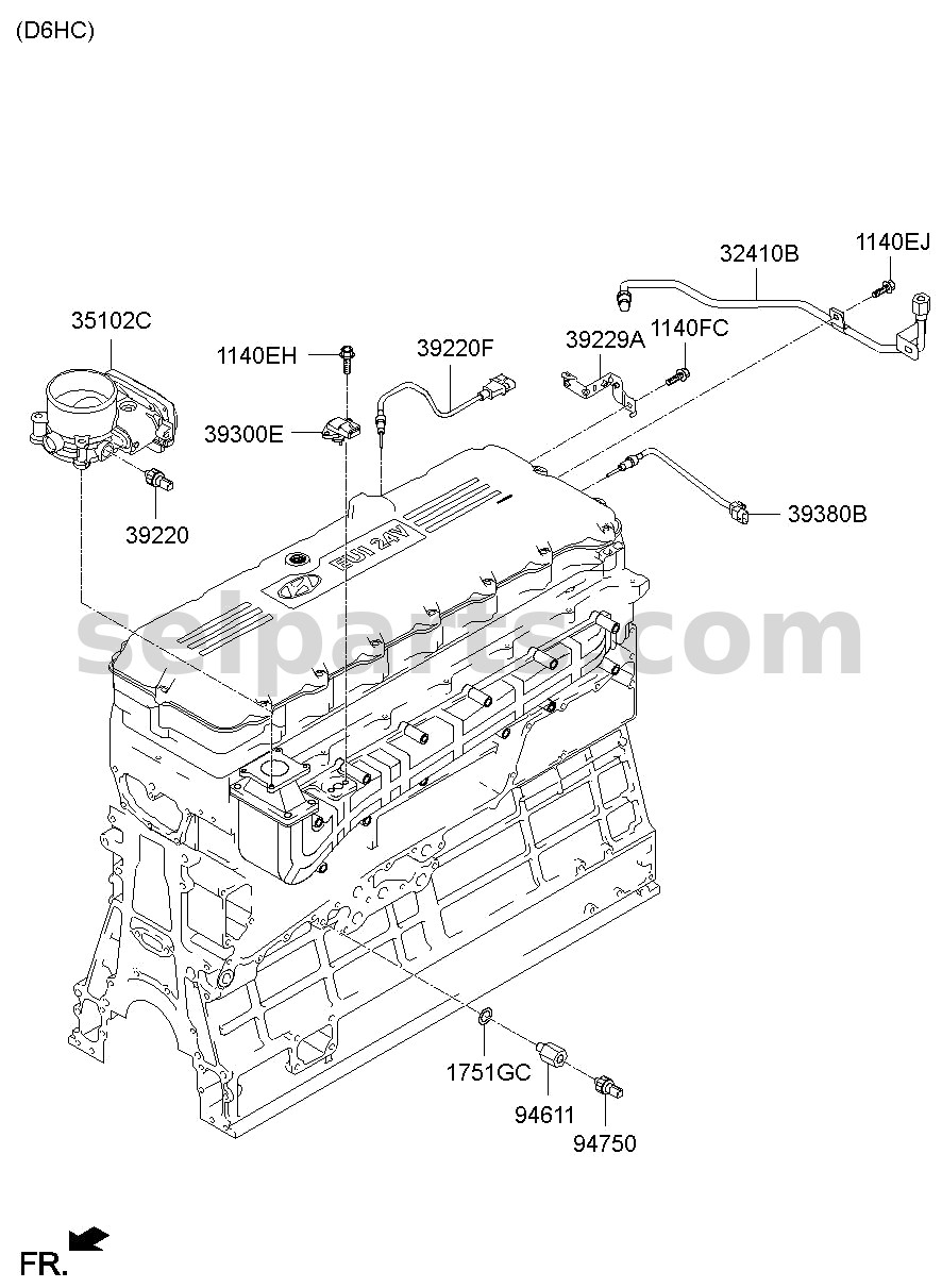 Genuine VALVE ASSY - AIR CONTROL for Kia MOHAVE 16 (2016-2019) #351004A710