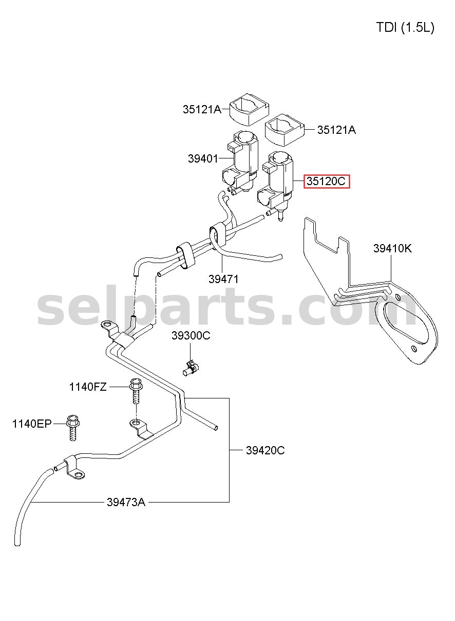 Genuine VALVE-SOLENOID for Kia Sportage #351202F600