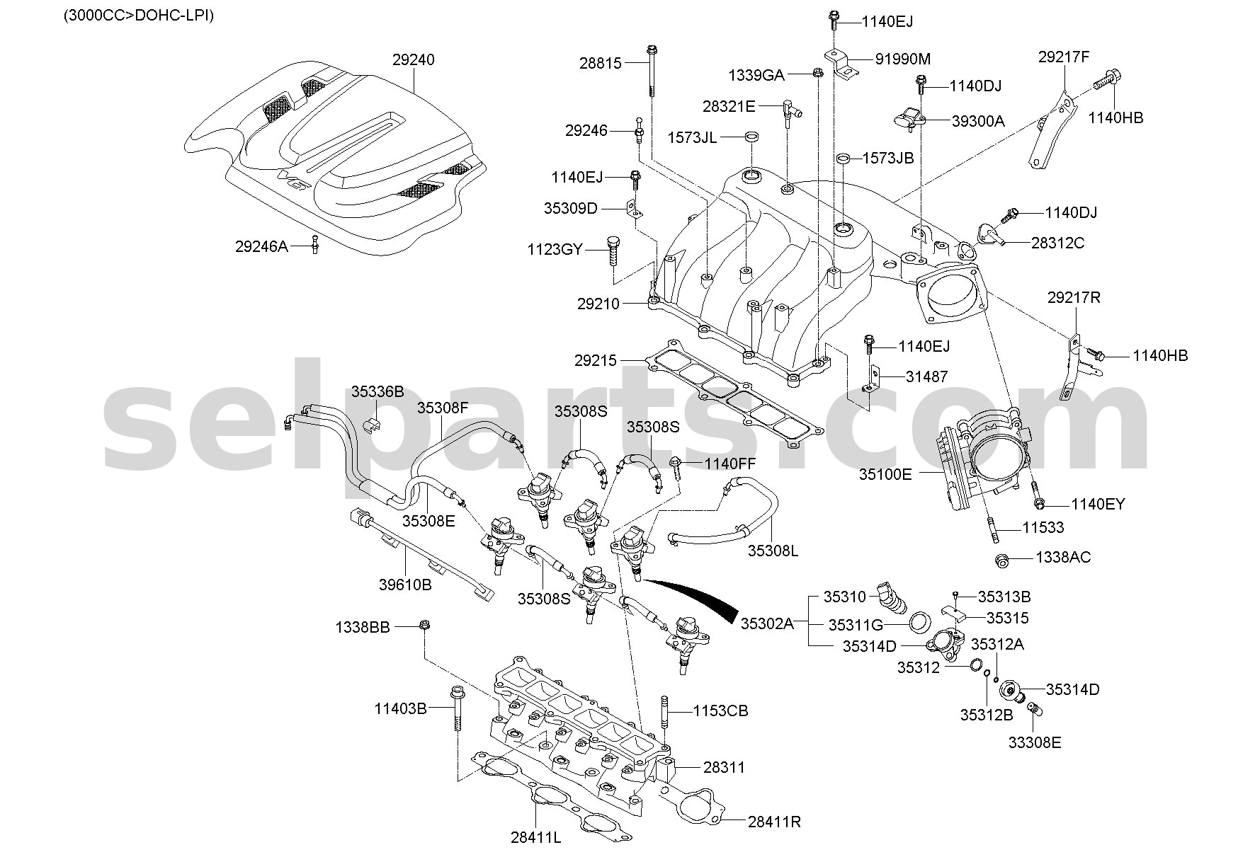 Genuine FRAME ASSY-FR SEAT BACK LH for Kia K5 #88310D4020