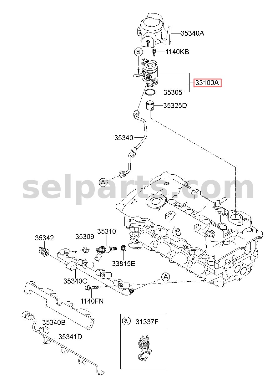 Genuine PUMP-HIGH PRESSURE for Hyundai Sonata #353202GTA0