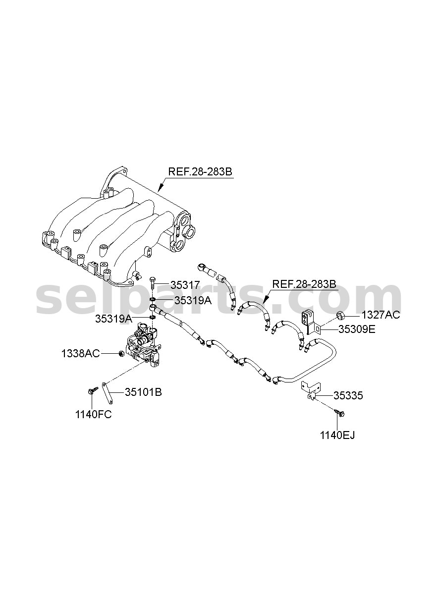 Genuine COVER-RR BUMPER,UPR for Kia K5 #86611L2310