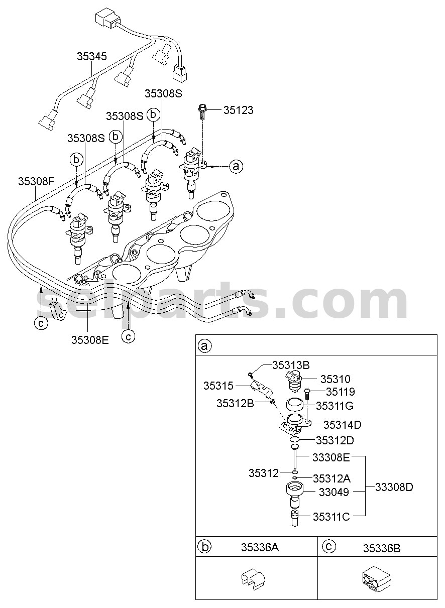 Genuine LINE ASSY-FUEL ENGINE(OUT) for Hyundai Grand Starex #353352C731