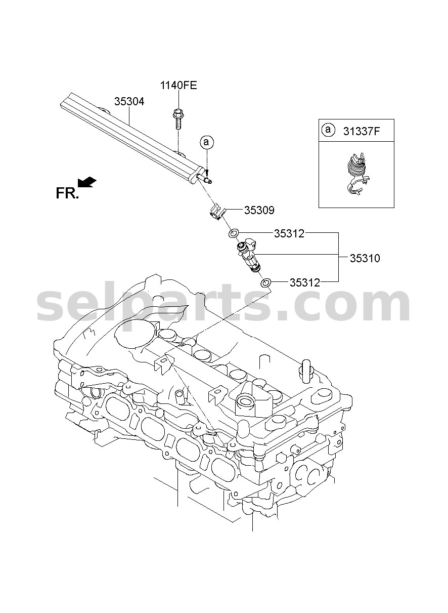Genuine PIPE-DELIVERY for Kia Sportage #353402E001