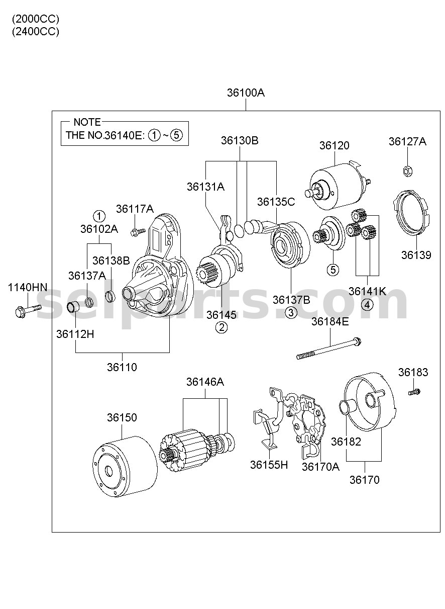 Genuine CLUTCH SET for Hyundai Grand Starex #361402G000