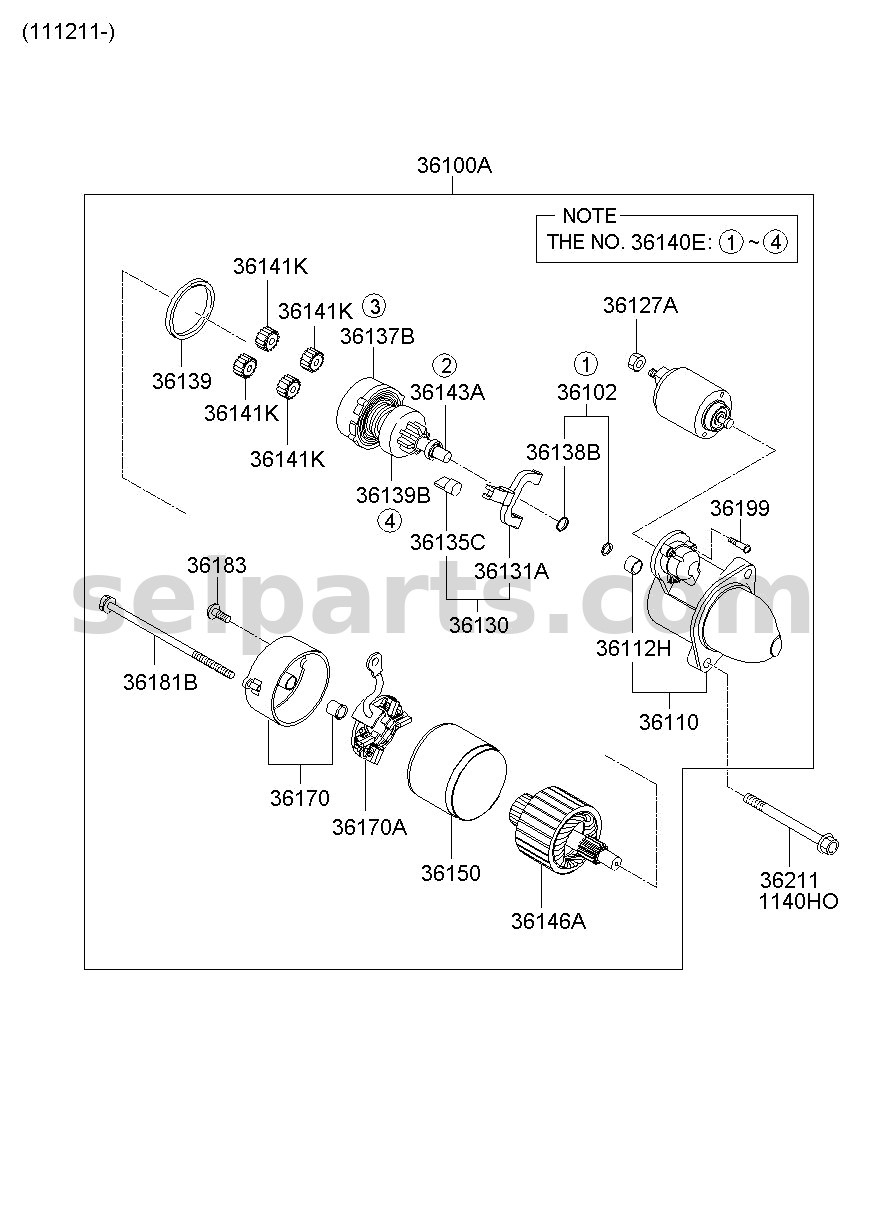 Genuine CLUTCH SET for Hyundai Grand Starex #361404A150
