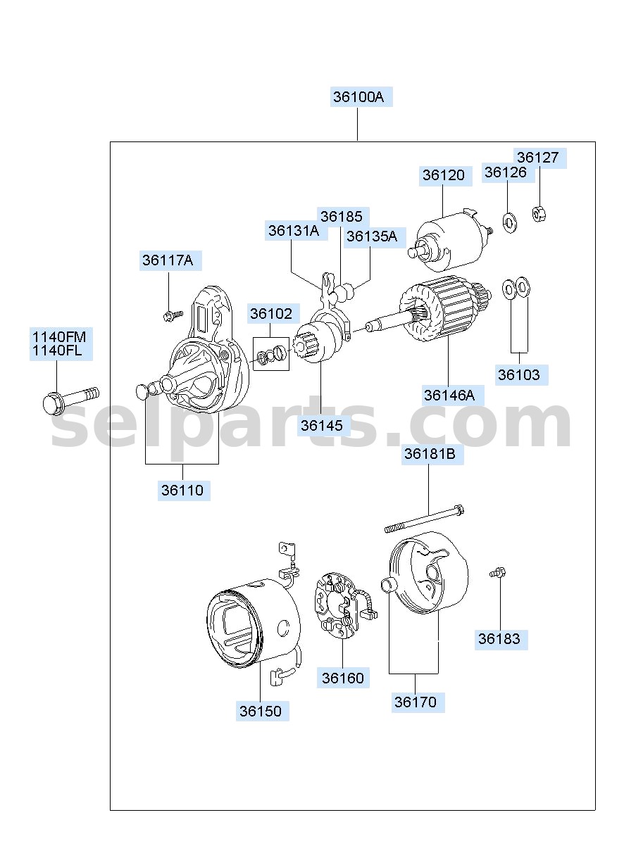 Genuine ARMATURE ASSY for Hyundai Grand Starex #361503A020