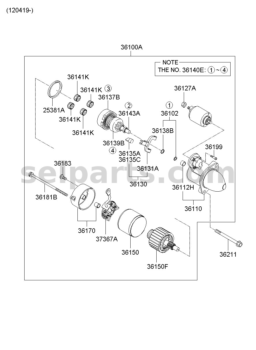 Genuine HOLDER ASSY-BRUSH for Hyundai Grand Starex #361594A150