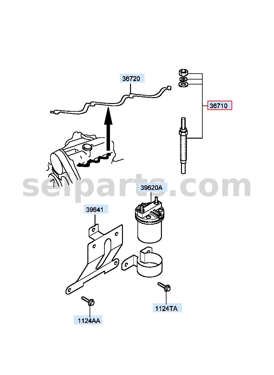Genuine PLUG-GLOW for Hyundai Grand Starex #367104A000