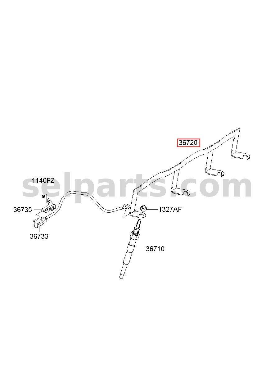 Genuine PLATE-GLOW PLUG for Kia Sportage #367202F000