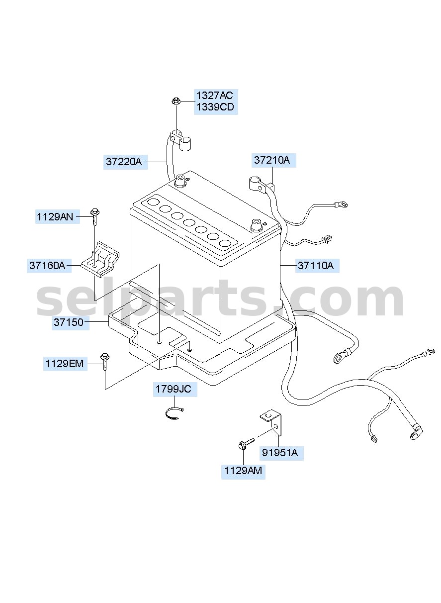 Genuine BATTERY ASSY for Kia Sportage #37110D3802
