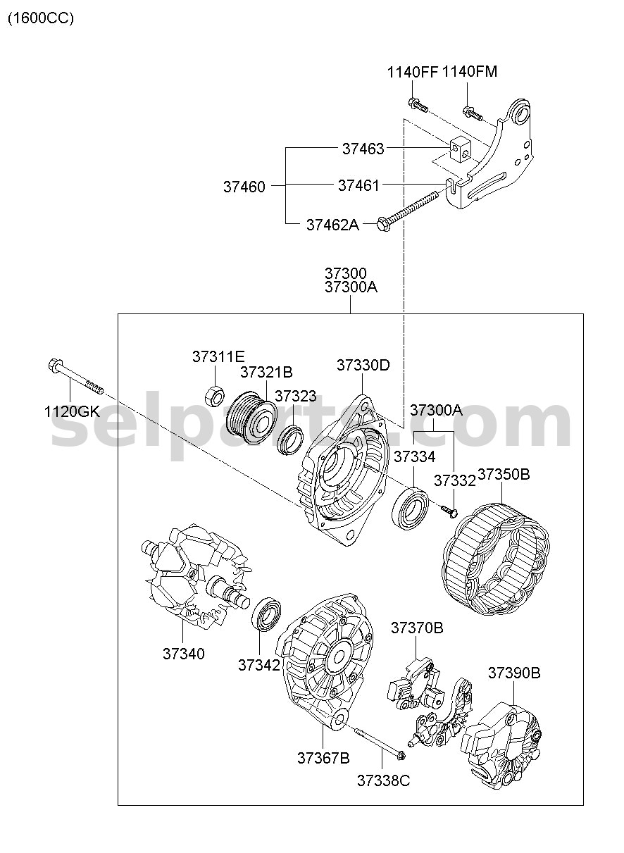 Genuine COMPLETE FRONT HOUSING for Kia Sportage #373302F300