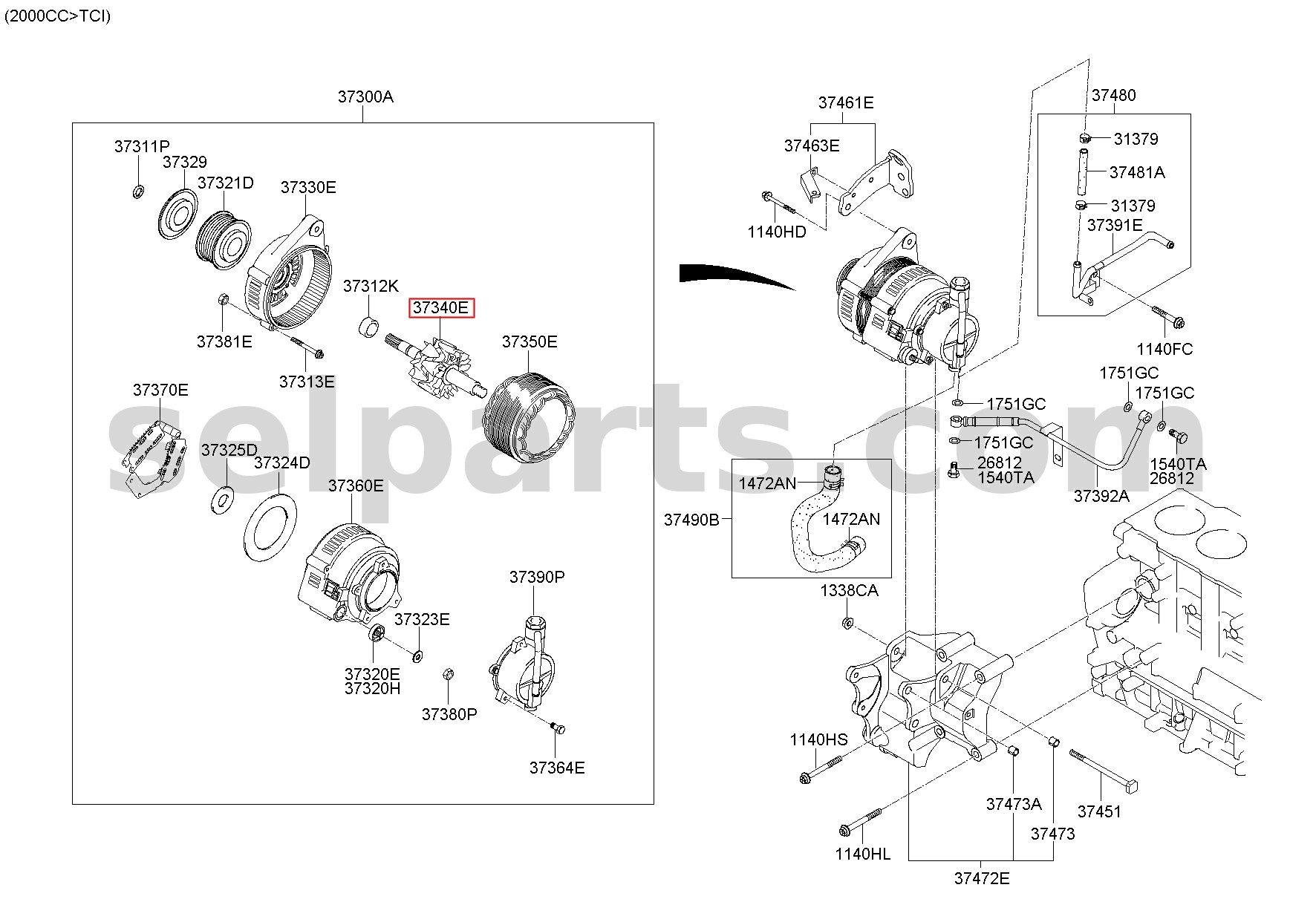 Genuine ROTOR ASSY for Hyundai Grand Starex #3734025010