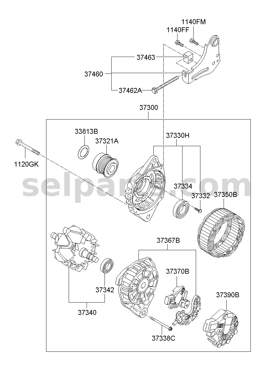 Genuine MUFFLER ASSY-FRONT for Kia K5 #28610L1800