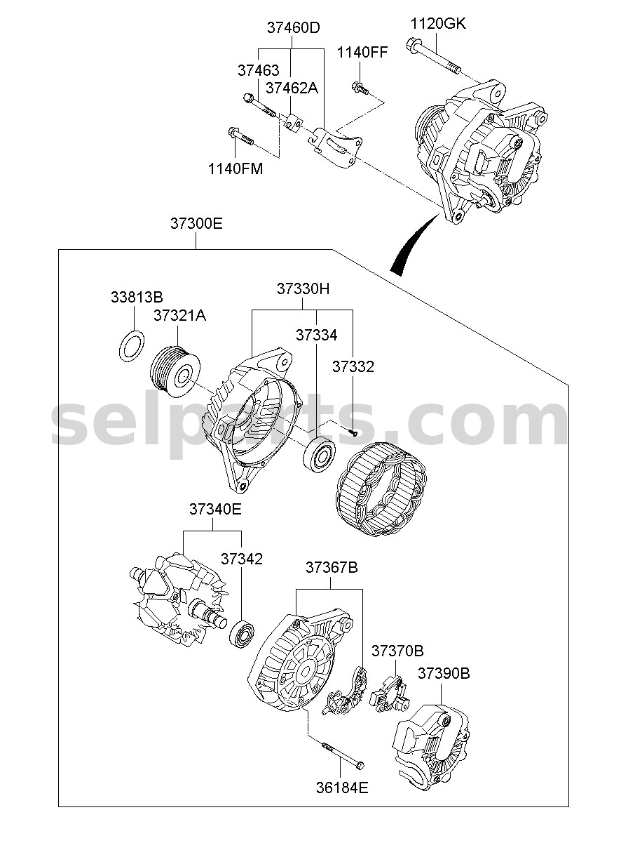 Genuine MIRROR ASSY-OUTSIDE RR VIEW,LH for Kia K5 #87610L2100B4U