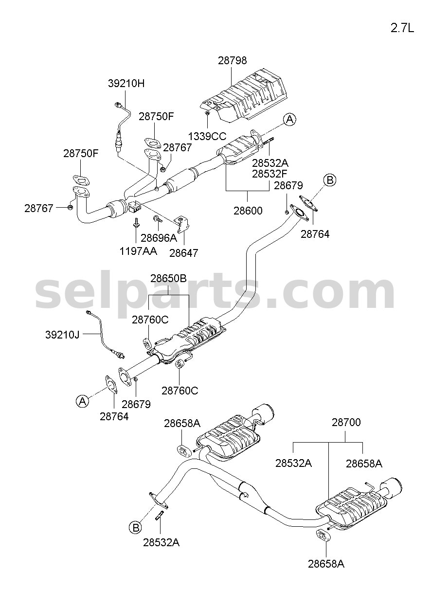Genuine SENSOR ASSY-OXYGEN,FR for Hyundai Grand Starex #392102C100