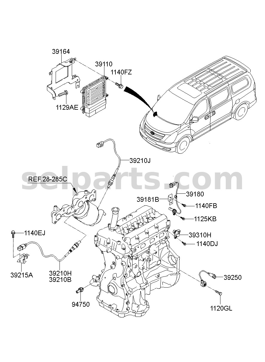 Genuine SENSOR ASSY-OXYGEN for Hyundai Grand Starex #392102C300