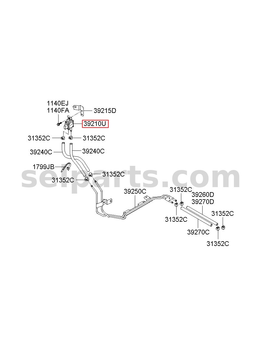 Genuine SENSOR-DIFF.PRESSURE for Kia Sportage #392102F600