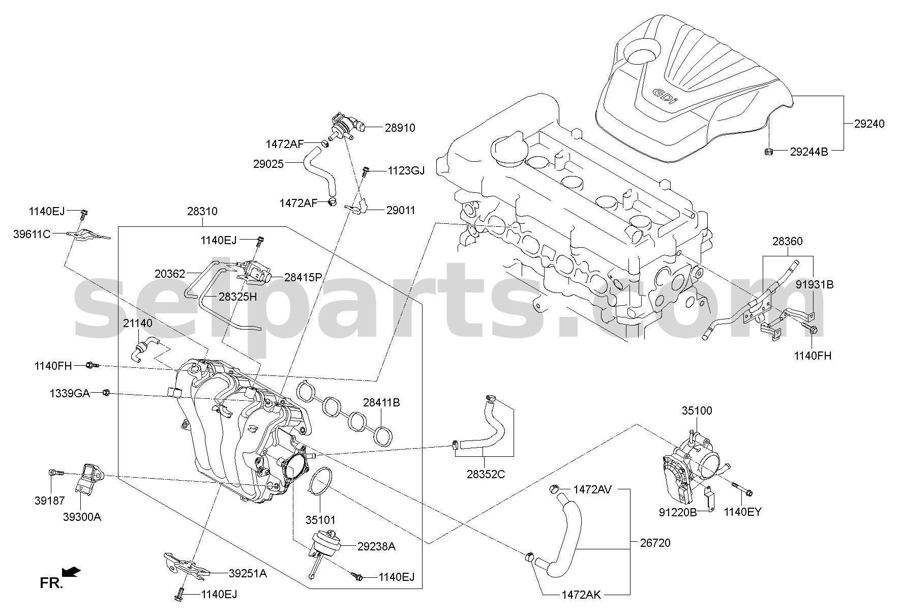 Genuine MIRROR ASSY-OUTSIDE RR VIEW,LH for Kia K5 #87610A8090UD