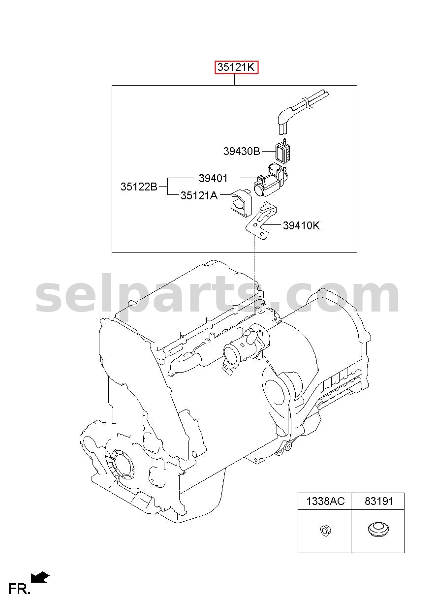 Genuine SOLENOID VALVE & HOSE for Hyundai Grand Starex #394204A600