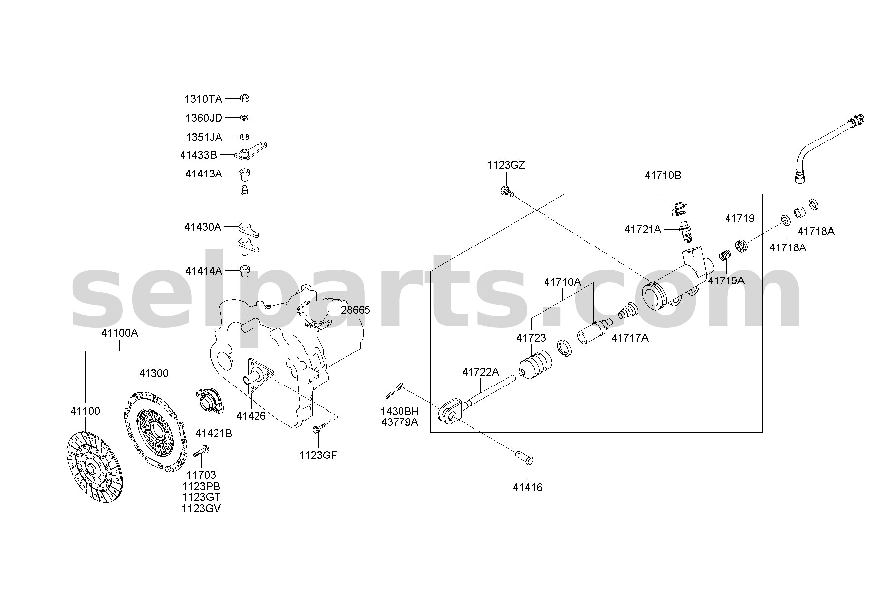Genuine COVER ASSY-DISC & CLUTCH for Kia Sportage #4120024480