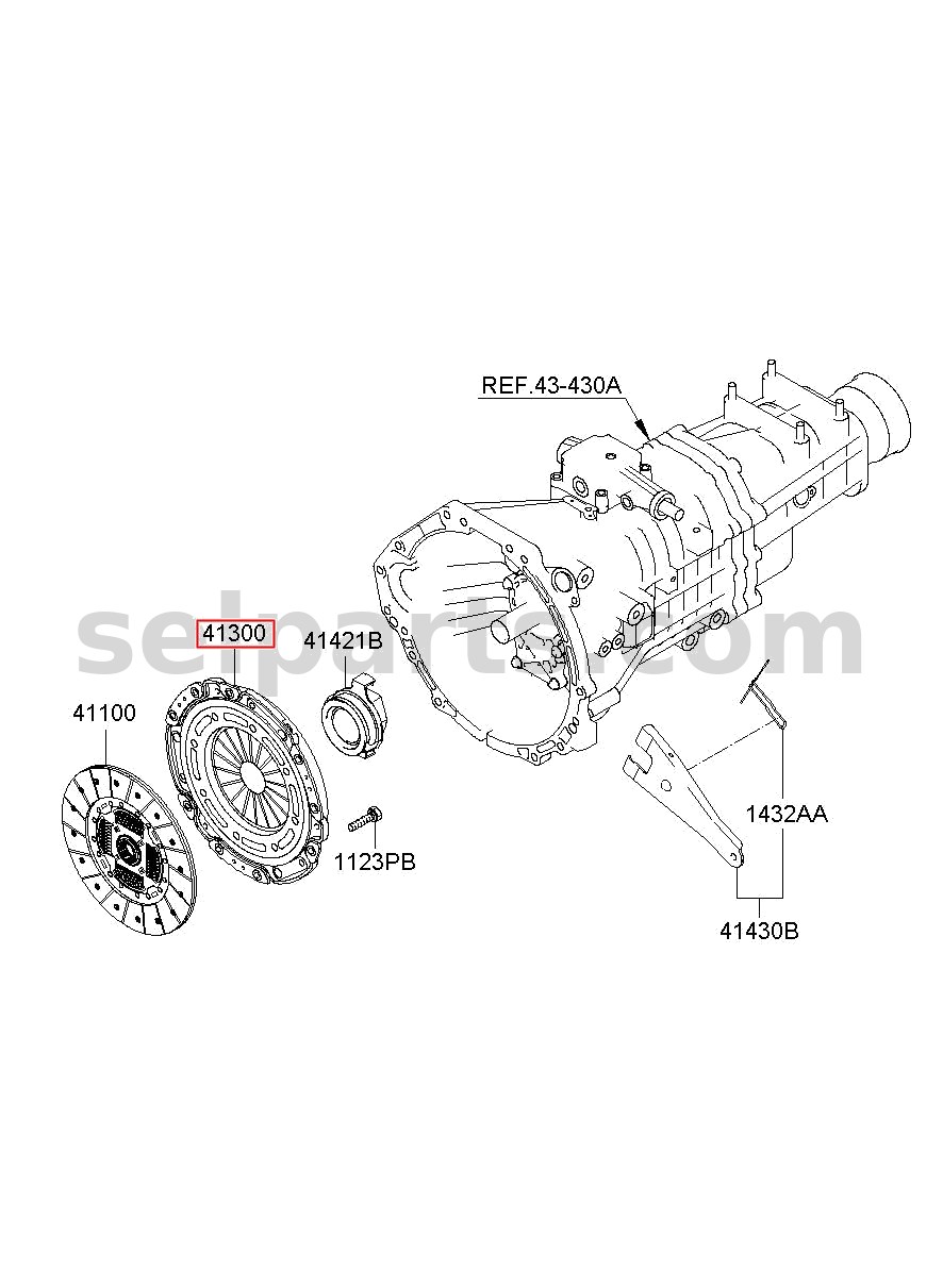 Genuine COVER ASSY-CLUTCH for Hyundai Grand Starex #4130048700