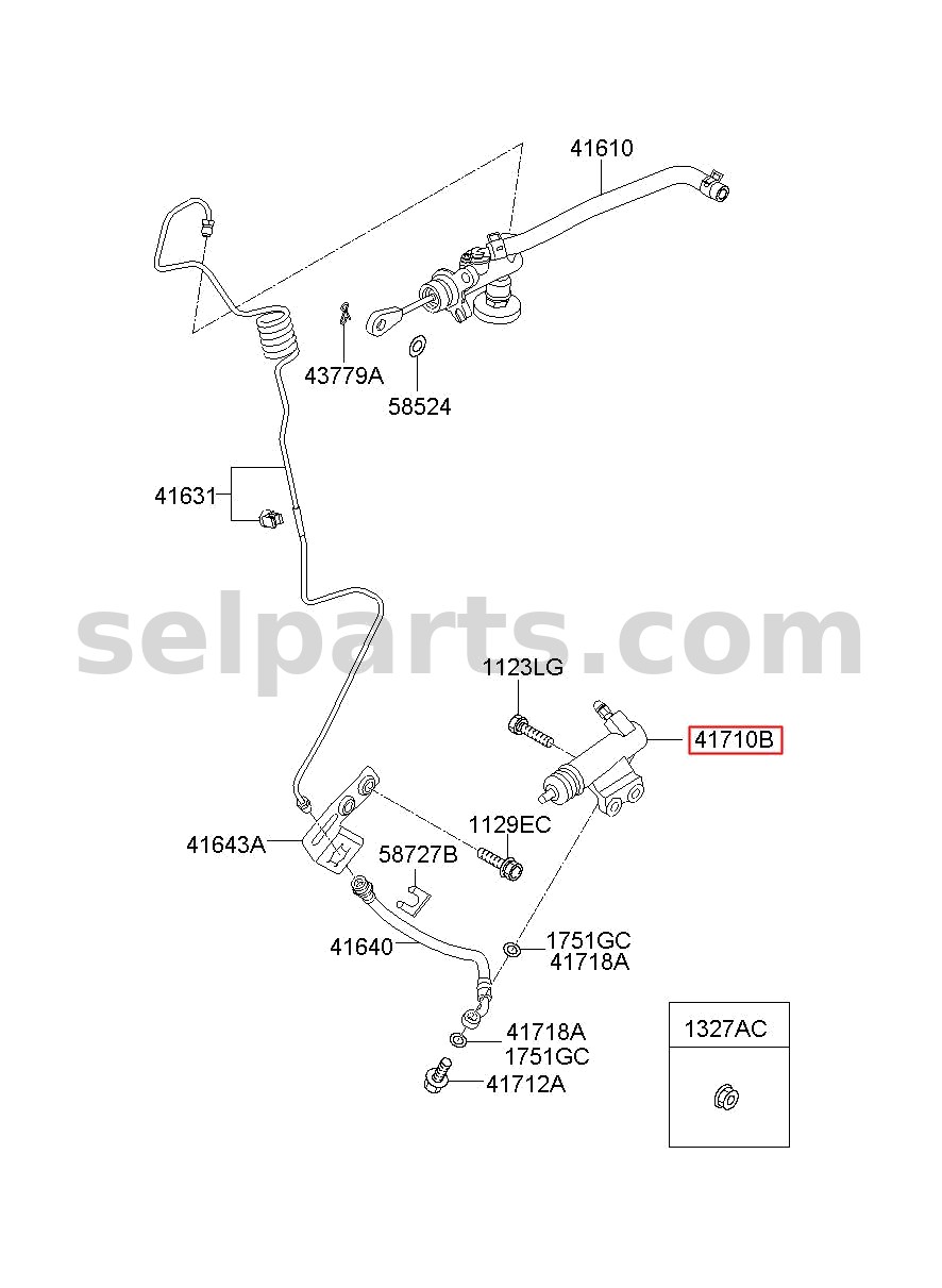 Genuine CYLINDER ASSY-CLUTCH RELEASE for Hyundai Grand Starex #417004H100