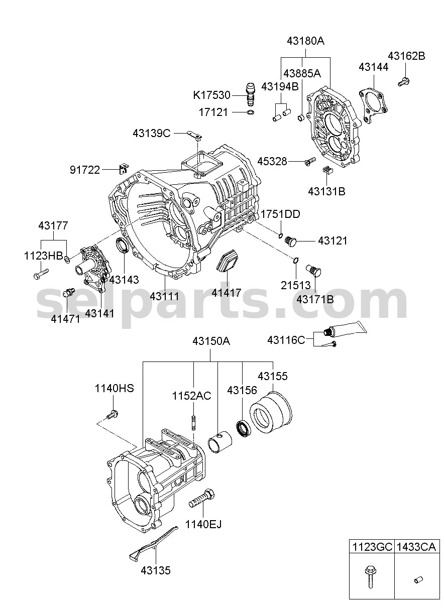 Genuine RETAINER-BEARING FRONT for Hyundai Grand Starex #4314149660