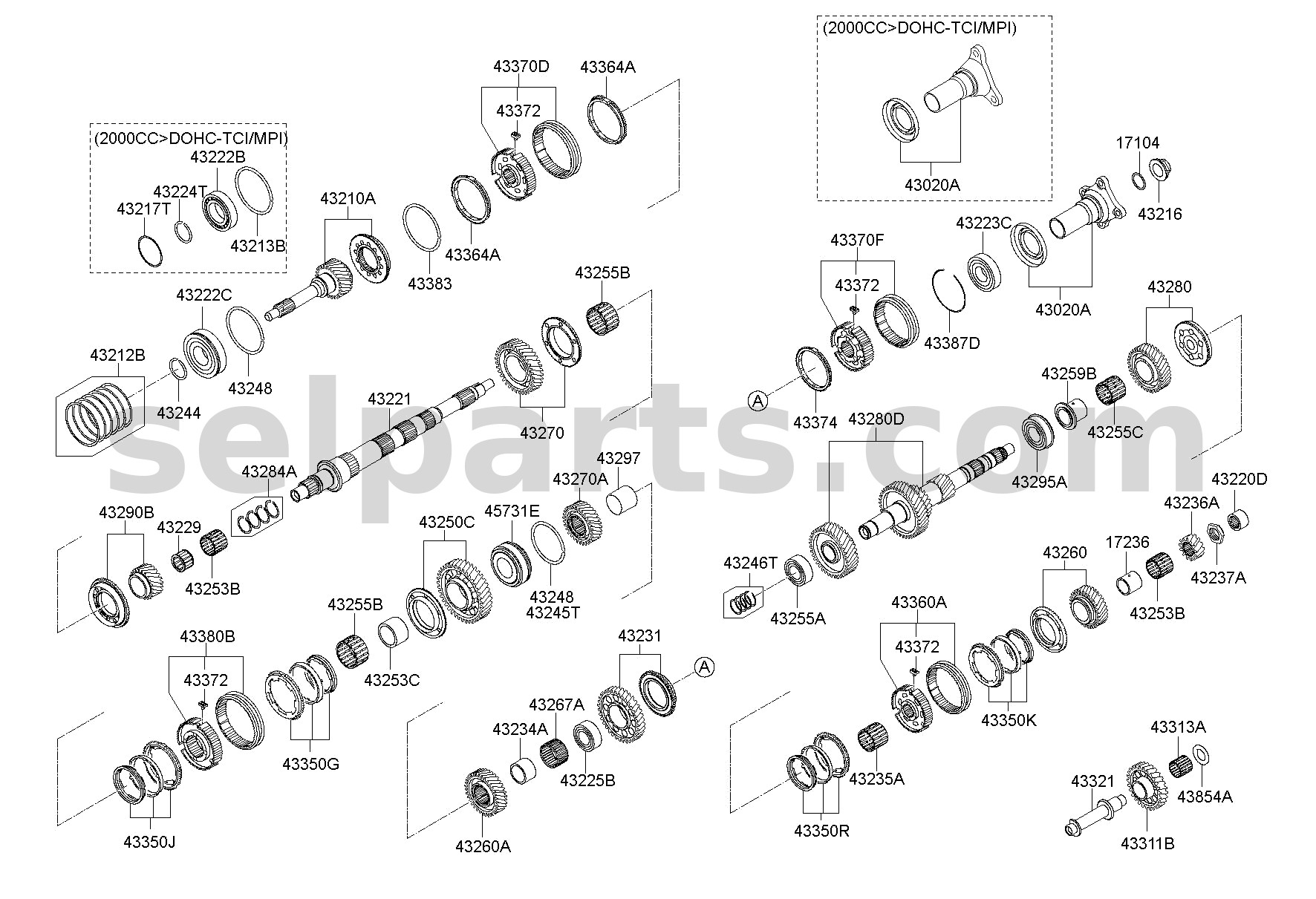 Genuine BEARING for Hyundai Grand Starex #4322025200