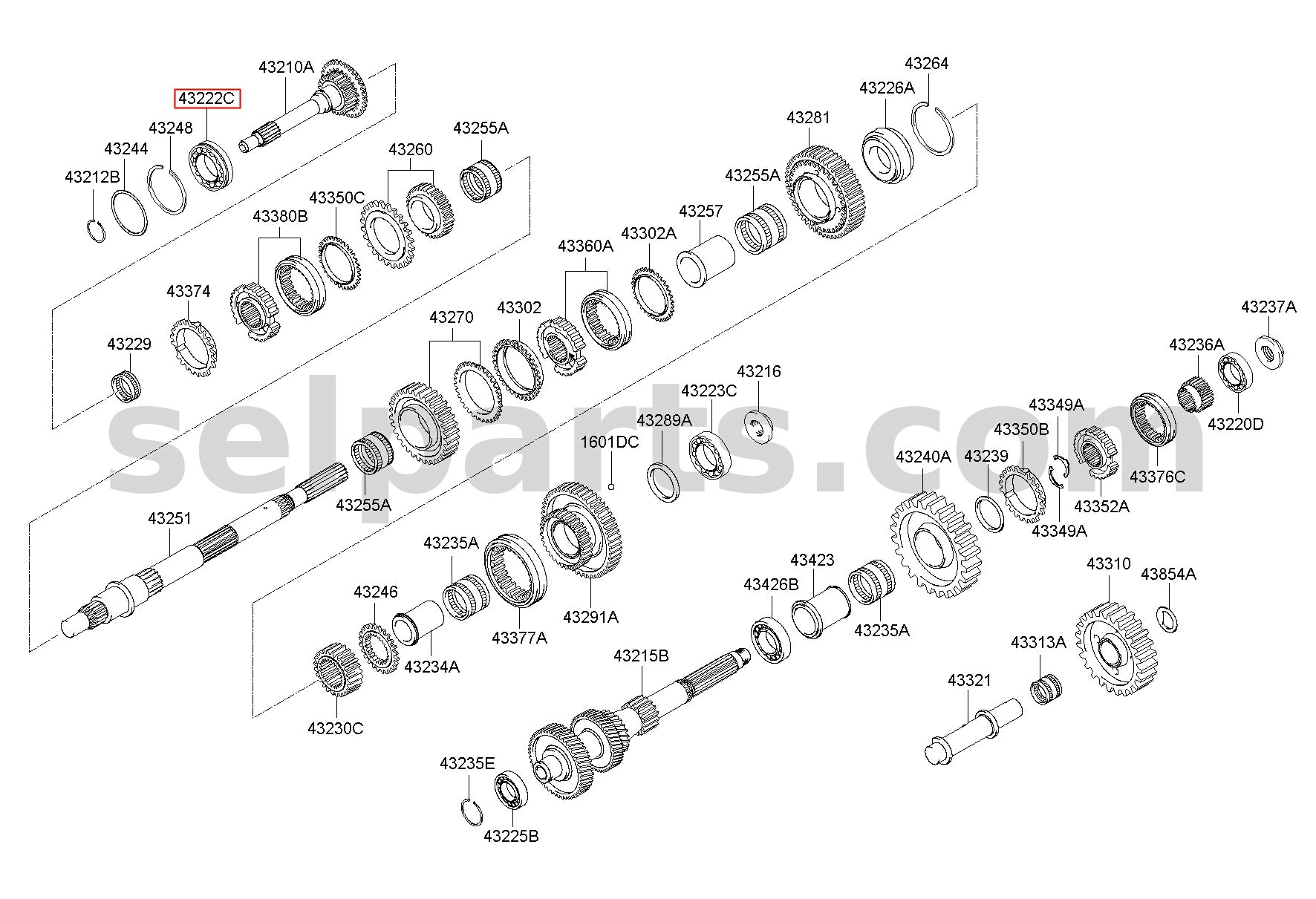 Genuine BEARING for Hyundai Grand Starex #4322225200