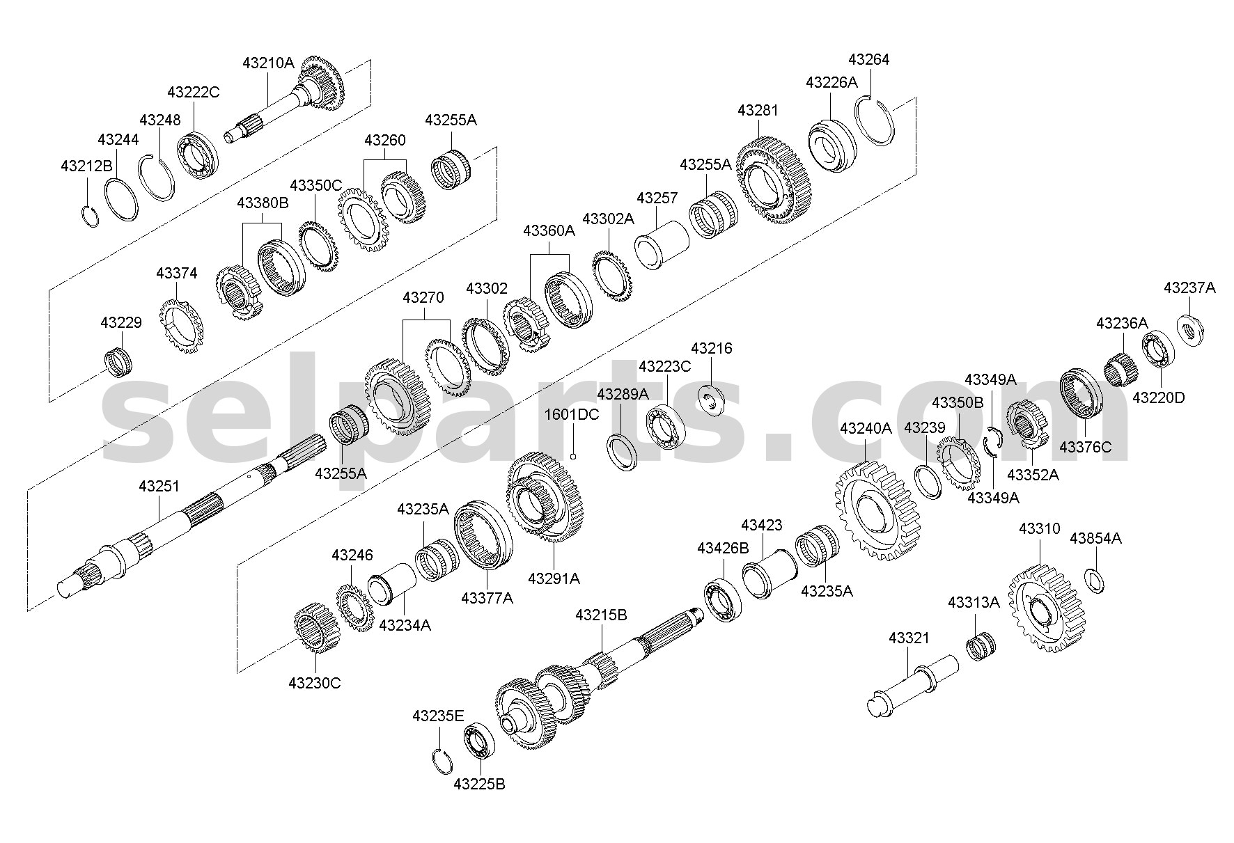 Genuine BEARING-TAPER ROLLER for Hyundai Grand Starex #4322549650