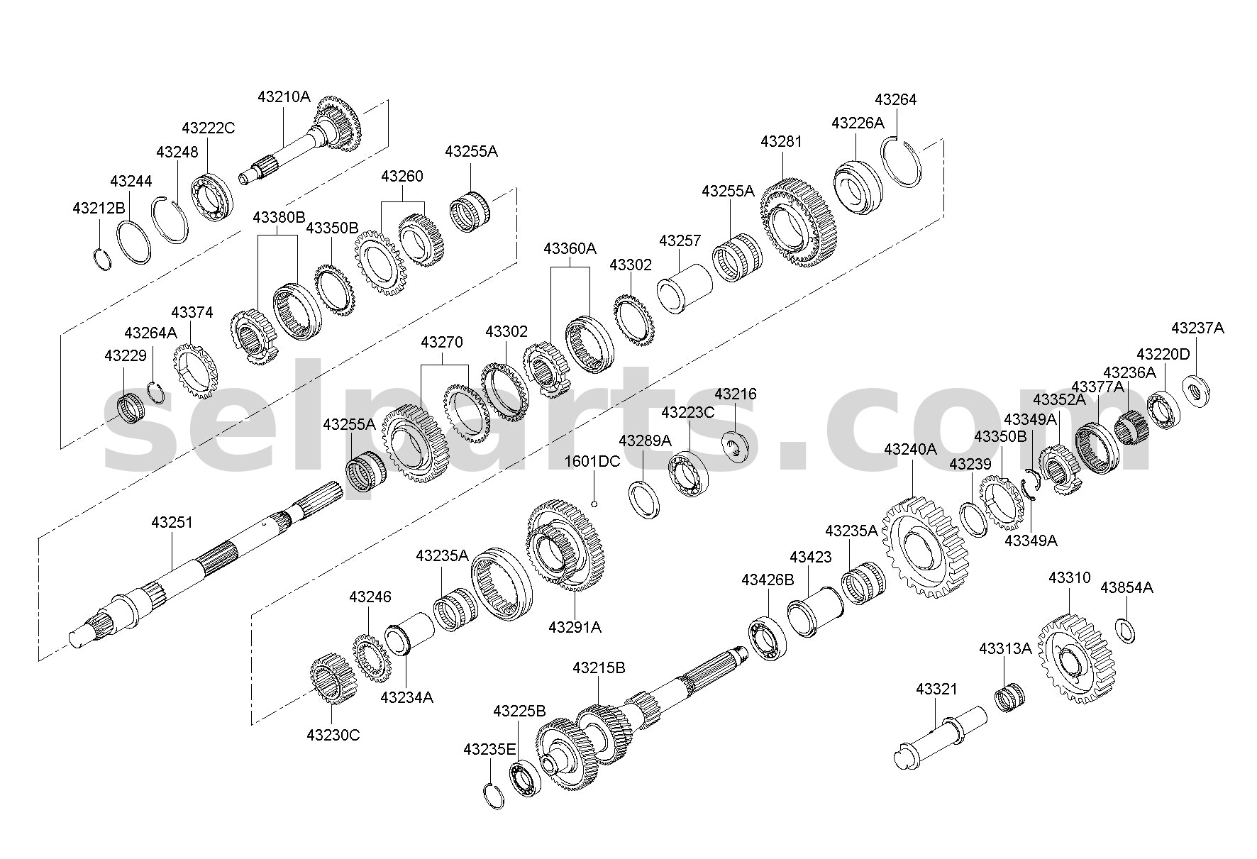 Genuine GEAR-REVERSE for Hyundai Grand Starex #4323249700