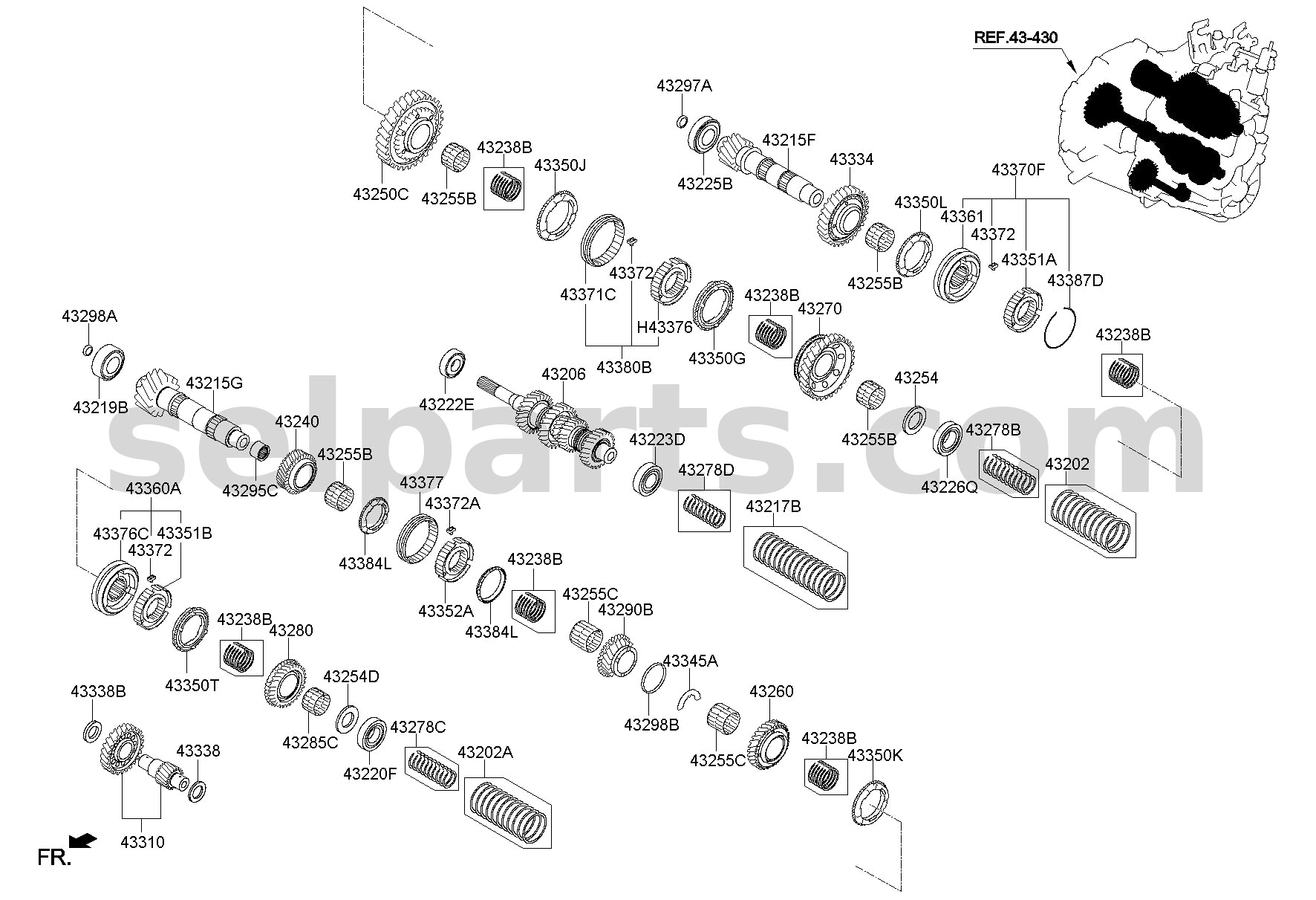 Genuine HUB-SYNCHRONIZER for Kia Sportage #4335224720