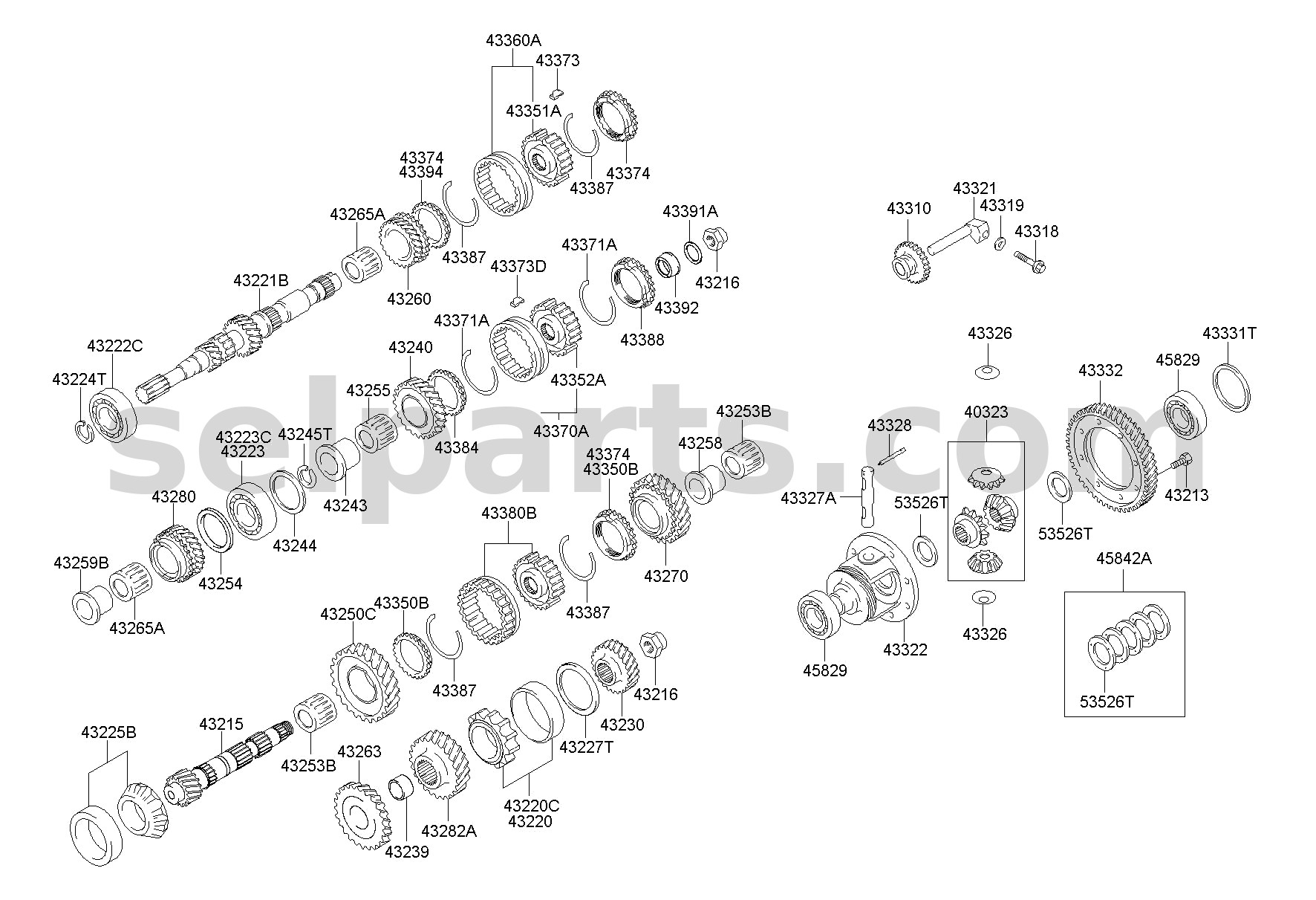 Genuine HUB-SYNCHRONIZER for Hyundai Grand Starex #4335249700