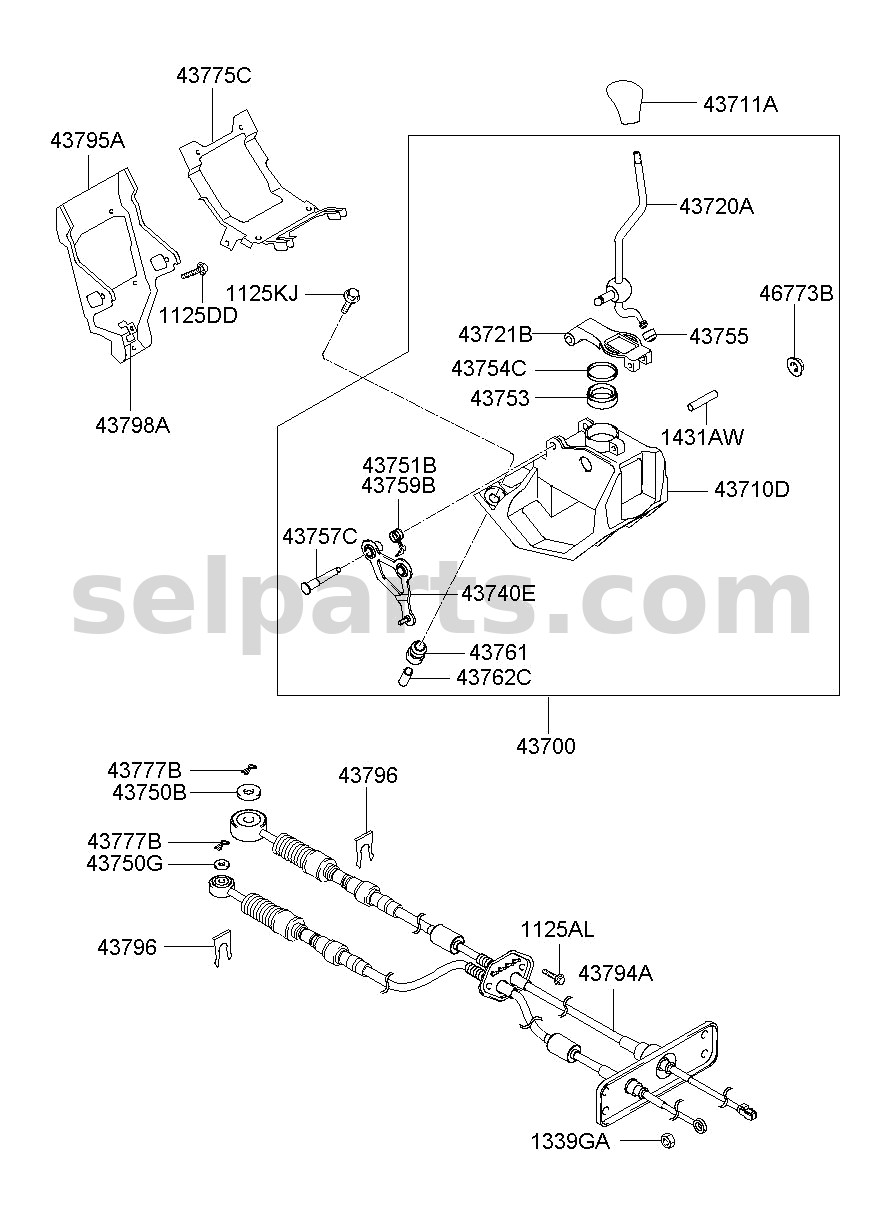 Genuine COVERING ASSY-FR BACK,LH for Kia K5 #88360L2050JS7