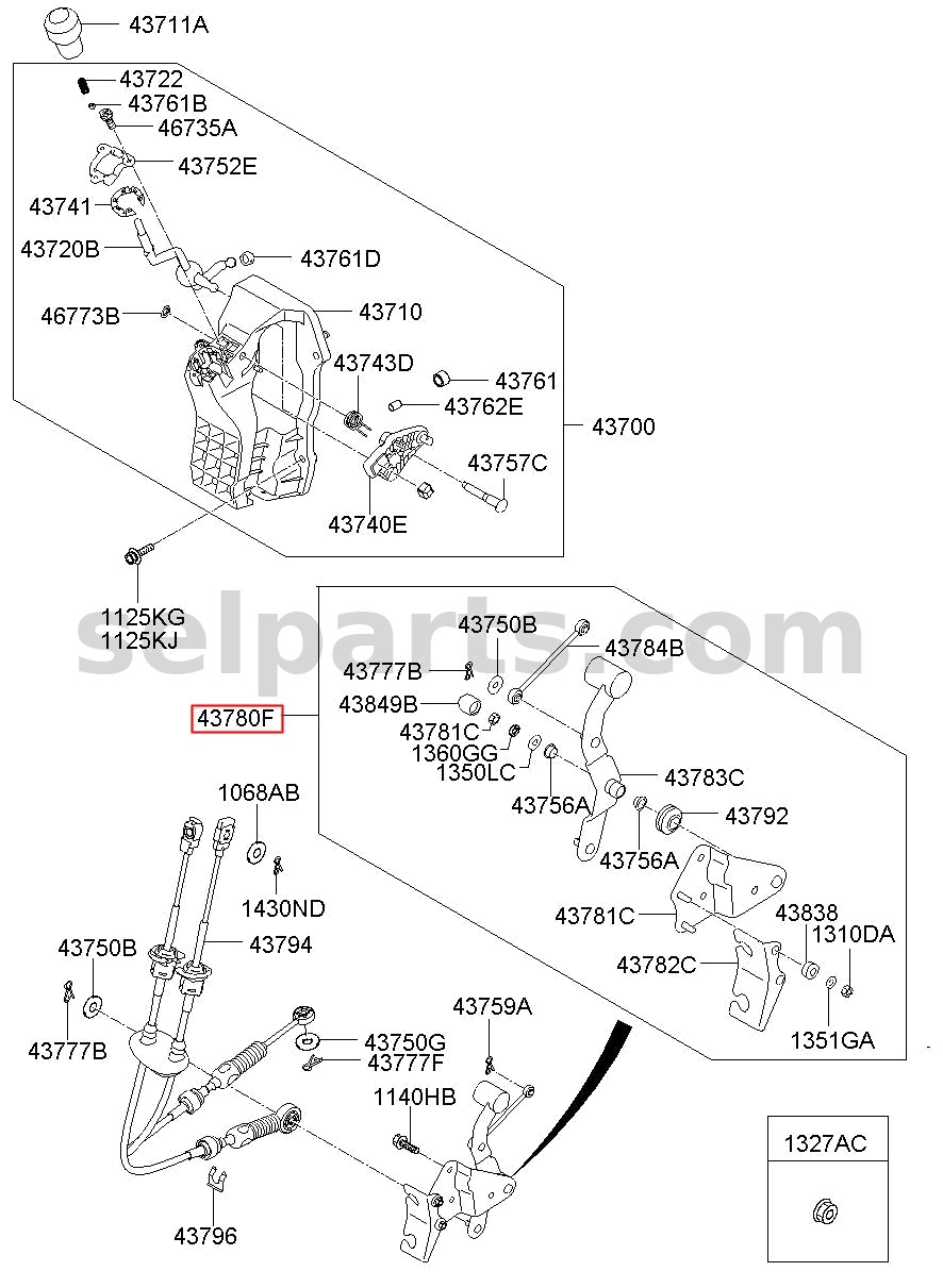 Genuine BRACKET-CABLE MTG for Hyundai Grand Starex #437804H300