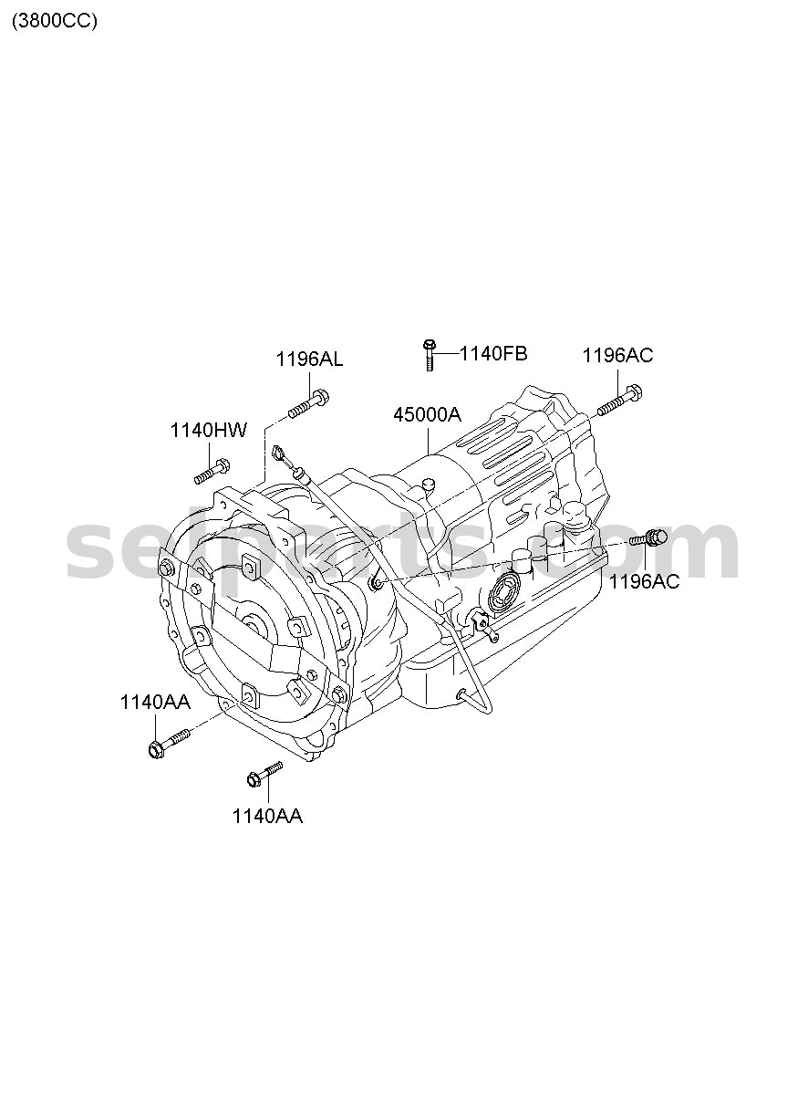 Genuine AUTOMATIC TRANSAXLE & TORQUE CONVERTER ASSY for Kia MOHAVE 16 (2016-2019) #450004E161