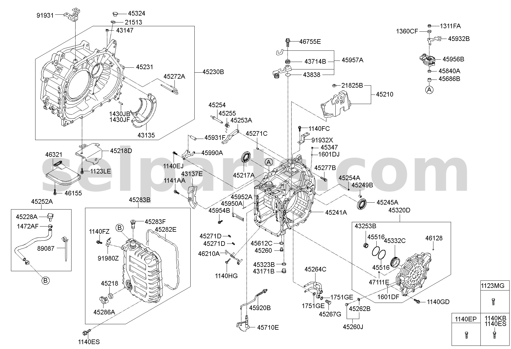 Genuine HOUSING ASSY-CONVERTER for Kia Sportage #4523026301
