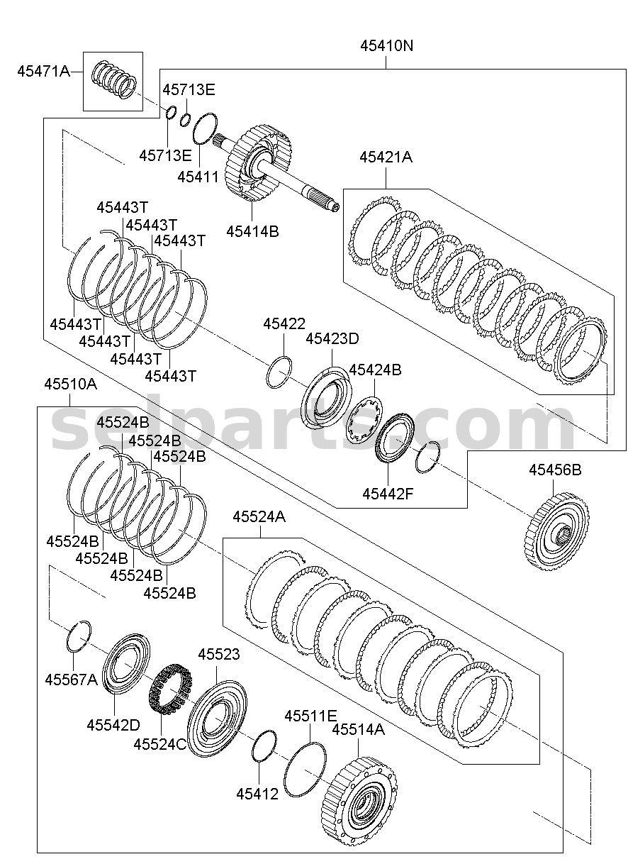 Genuine CLUTCH ASSY-OVER DRIVE for Kia Sportage #4551026650