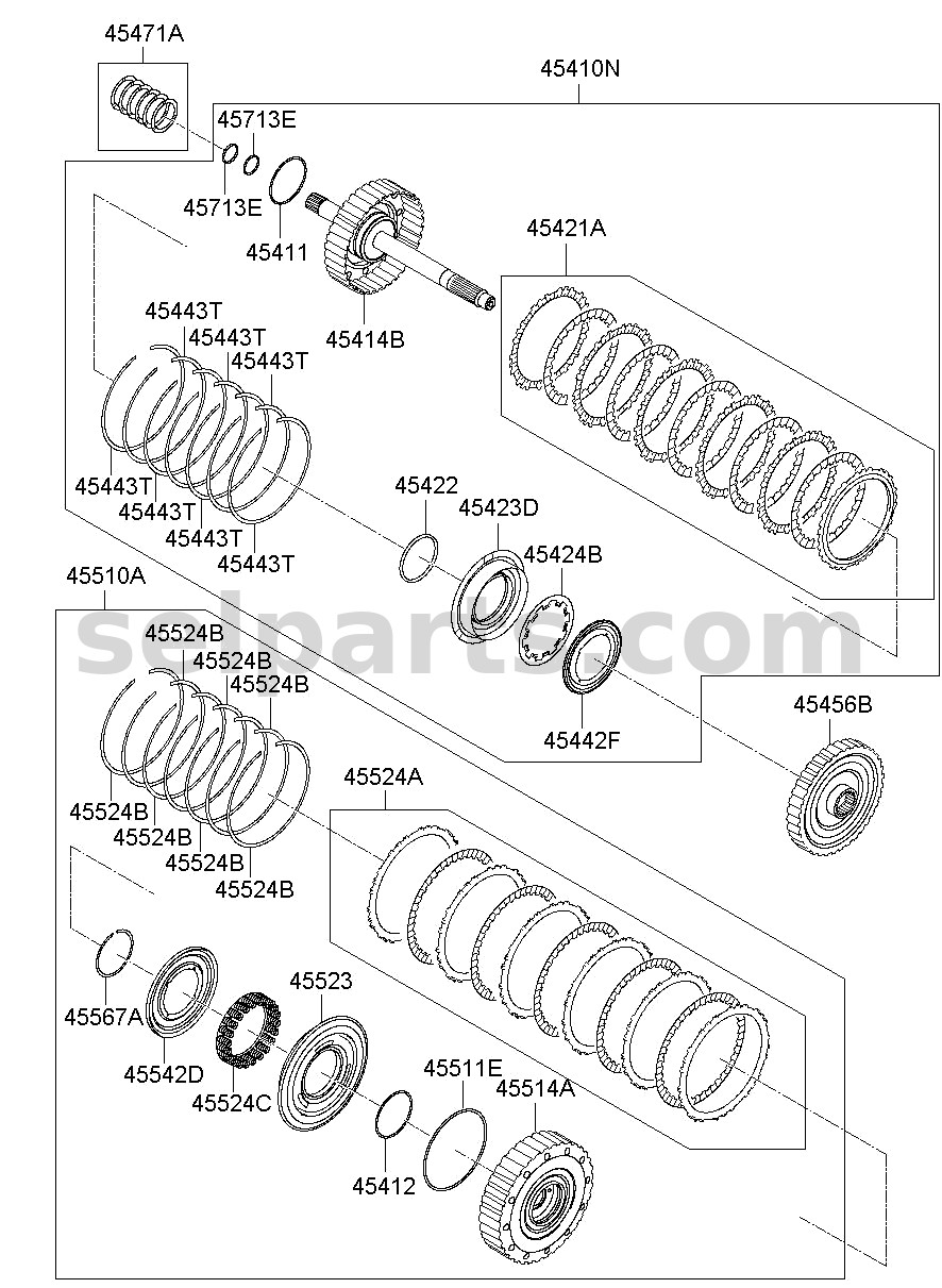 Genuine DISC SET-CLUTCH for Kia Sportage #4552526610