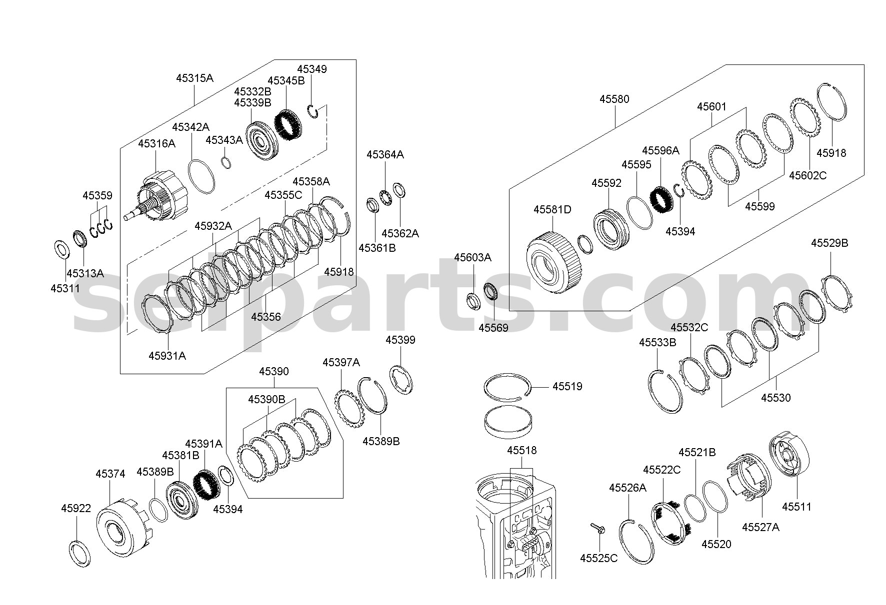 Genuine FLANGE-OVER DRIVE BRAKE for Hyundai Grand Starex #45532H1074